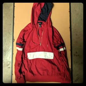 Men's Small hooded half-zip Rain Jacket
